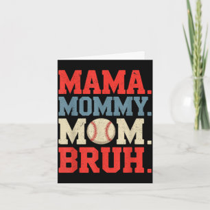 Mama mummy mum bruh baseball for women grandma card