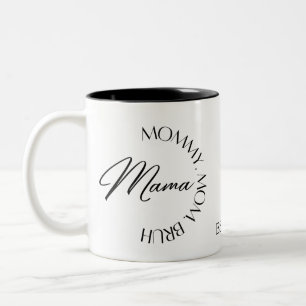 Mama Mummy Mum Bruh-Gift For Mum,Mother's Day Gift Two-Tone Coffee Mug