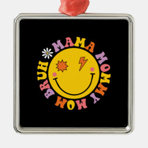 Mama Mummy Mum Bruh Retro Metal Tree Decoration
