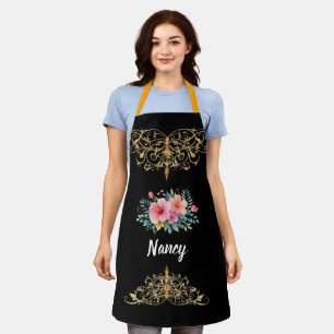 Mama — My First Home Mother & Daughter Floral Tr Apron
