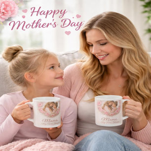 Mama — My First Home   Mother & Daughter Floral Tr Coffee Mug