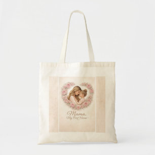 Mama — My First Home Mother & Daughter Floral Tr Tote Bag
