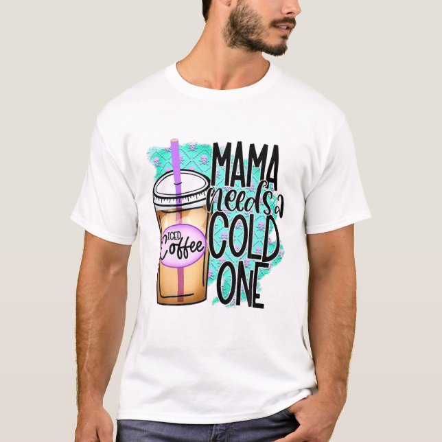 Mama Needs Coffee Grandma Women Funny Christmas Mo T-Shirt (Front)