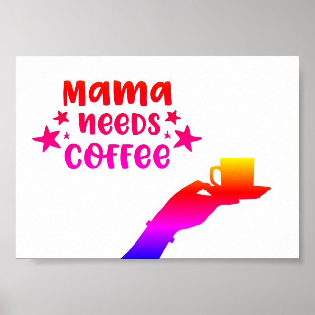 Mama Needs Coffee Poster (Front)