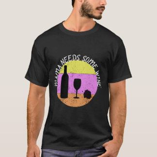 Mama Needs Some Wine Fitted Scoop 18 T-Shirt