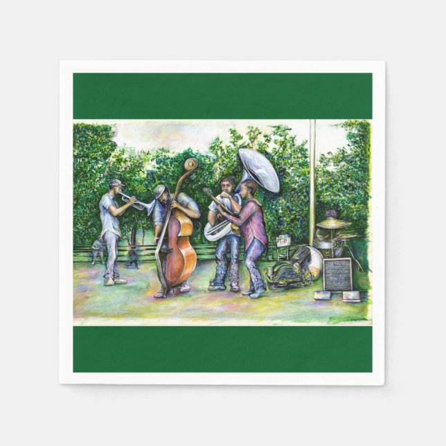 Mama Never Warn Me about Tuba Players Paper Napkin (Front)