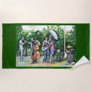 Mama Never Warned Me About Tuba Players Beach Towel