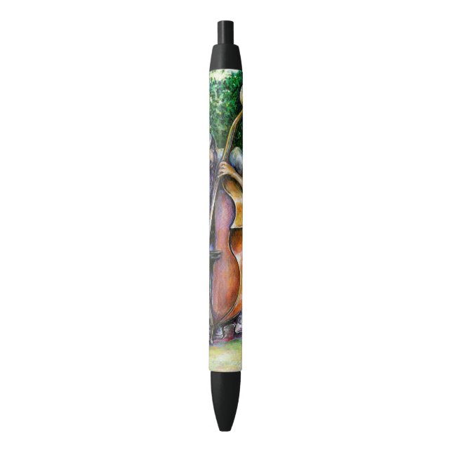 Mama Never Warned Me About Tuba Players Black Ink Pen (Front Vertical)