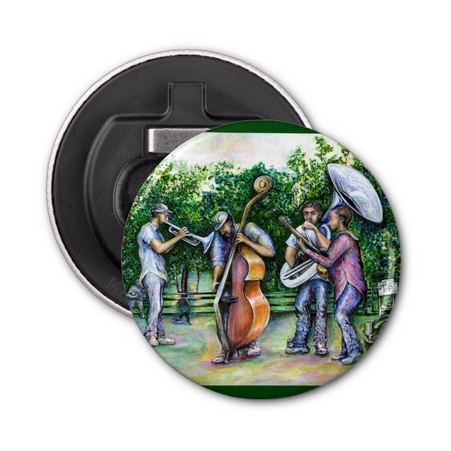 Mama Never Warned Me about Tuba Players Bottle Opener (Front)