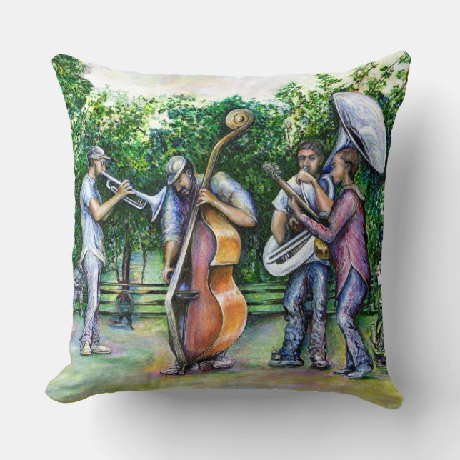 Mama Never Warned Me about Tuba Players Cushion (Front)