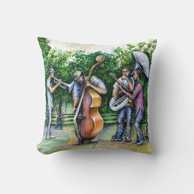 Mama Never Warned Me about Tuba Players Cushion (Front)