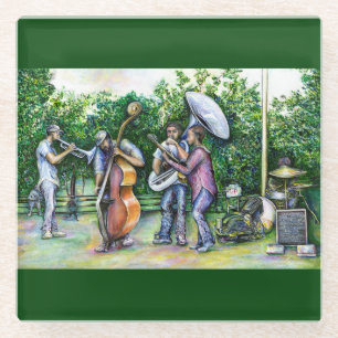 Mama Never Warned Me about Tuba Players Glass Coaster