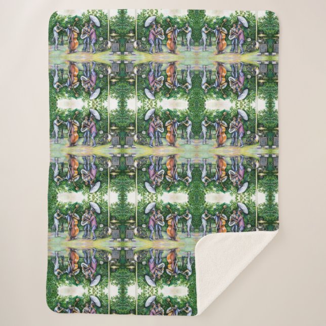 Mama Never Warned Me about Tuba Players Sherpa Blanket (Front)