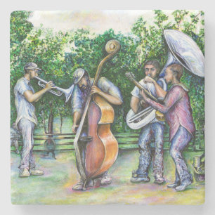 Mama Never Warned Me about Tuba Players Stone Coaster