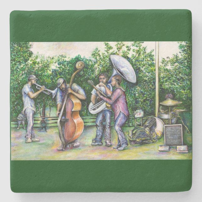 Mama Never Warned Me about Tuba Players Stone Coaster (Front)