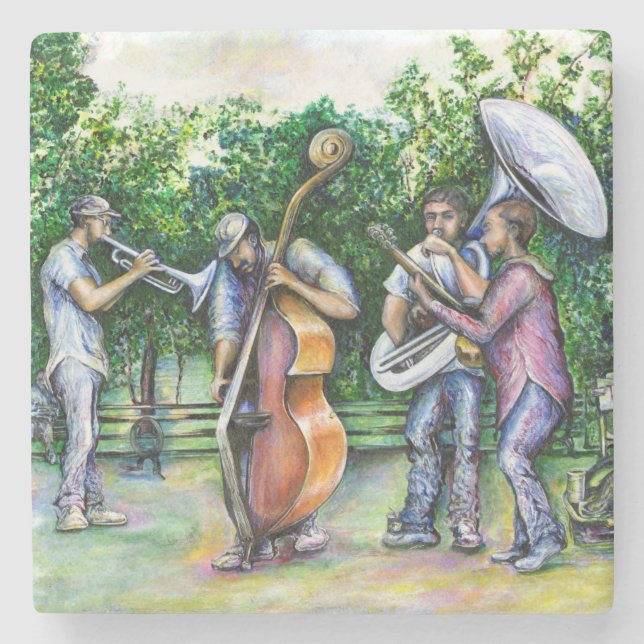 Mama Never Warned Me about Tuba Players Stone Coaster (Front)