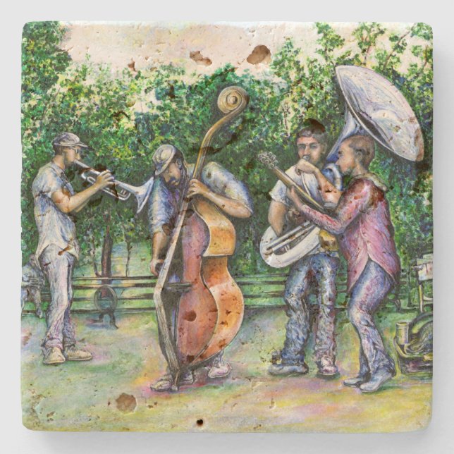 Mama Never Warned Me about Tuba Players Stone Coaster (Front)