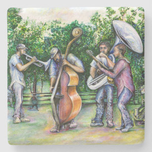 Mama Never Warned Me about Tuba Players Stone Coaster
