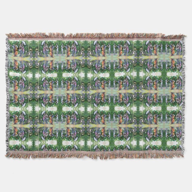 Mama Never Warned Me about Tuba Players Throw Blanket (Front)