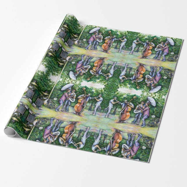 Mama Never Warned Me About Tuba Players Wrapping Paper (Unrolled)