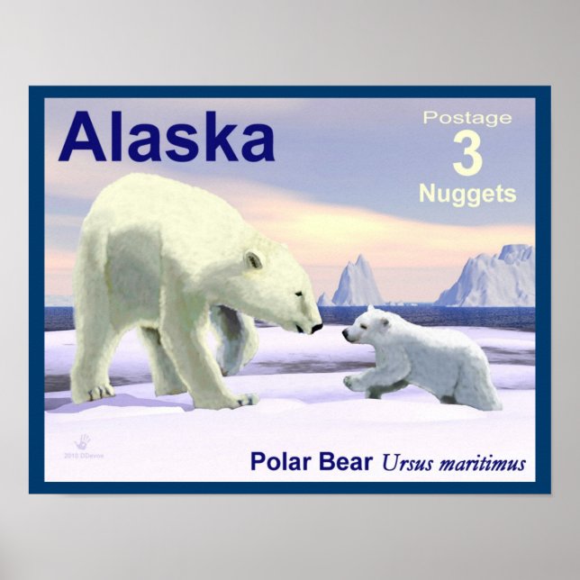 Mama Nose Best - Alaska Postage Poster (Front)