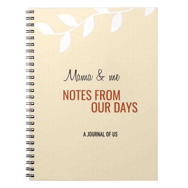 Mama Notes from our Days Mum Daughter Son Gift Notebook (Front)