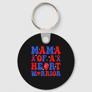 Mama of a heart warrior congenital heart defect key ring