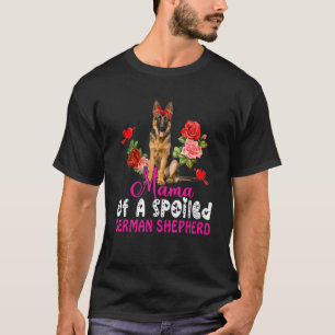 Mama Of A Spoiled German Shepherd Cute Dog Bow Tie T-Shirt