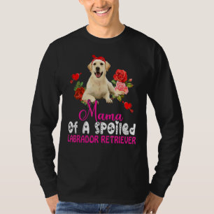 Mama Of A Spoiled Labrador Retriever Cute Dog Bow T-Shirt