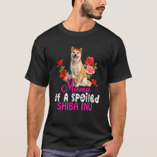 Mama Of A Spoiled Shiba Inu Cute Shiba Inu Bow Tie T-Shirt