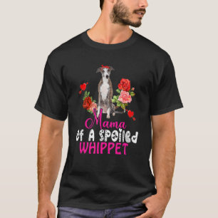 Mama Of A Spoiled Whippet Cute Whippet Dog Bow Tie T-Shirt
