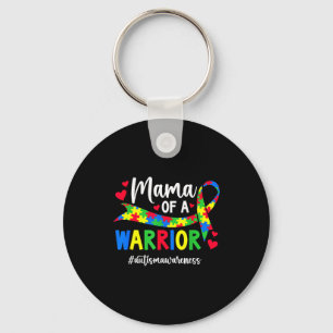 Mama of a warrior autism awareness for mum proud key ring