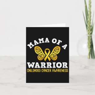 Mama Of A Warrior Childhood Cancer Awareness  Card