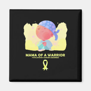 Mama Of A Warrior Childhood Cancer Awareness Magnet