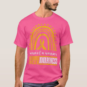 Mama Of A Warrior Childhood Cancer Awareness Rainb T-Shirt