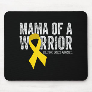 Mama of a Warrior Childhood Cancer  Ribbon Oncolog Mouse Mat