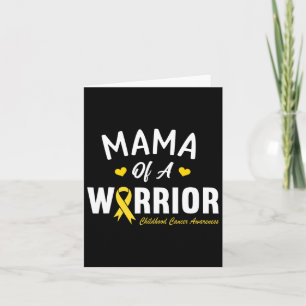 Mama Of A Warrior Hero Childhood Cancer Awareness Card