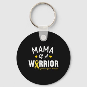 Mama Of A Warrior Hero Childhood Cancer Awareness Key Ring