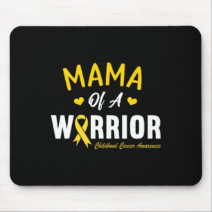 Mama Of A Warrior Hero Childhood Cancer Awareness  Mouse Mat