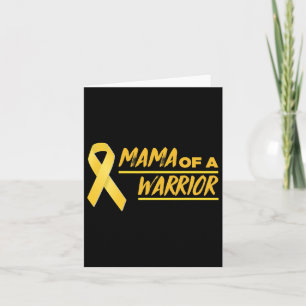 Mama Of A Warrior Mum Childhood Cancer Awareness  Card