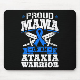 Mama Of An Ataxia Warrior Awareness Ribbon Dystaxi Mouse Mat