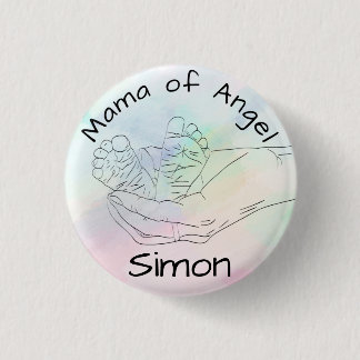 Mama of Angel "Name" 3 Cm Round Badge