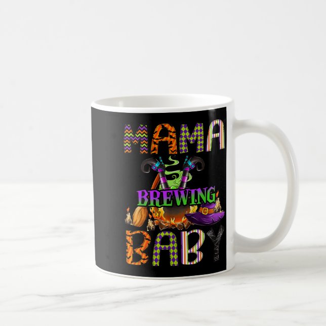 Mama Of Brewing Baby Halloween One Soky Mama  Coffee Mug (Right)