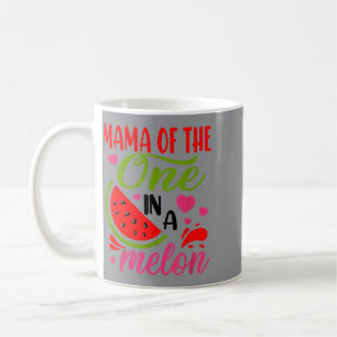 Mama Of Cute 1st Birthday Watermelon 1st Birthday Coffee Mug