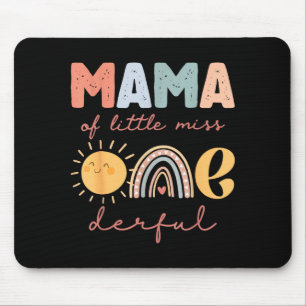 Mama Of Little Miss Onederful First Birthday Boho Mouse Mat