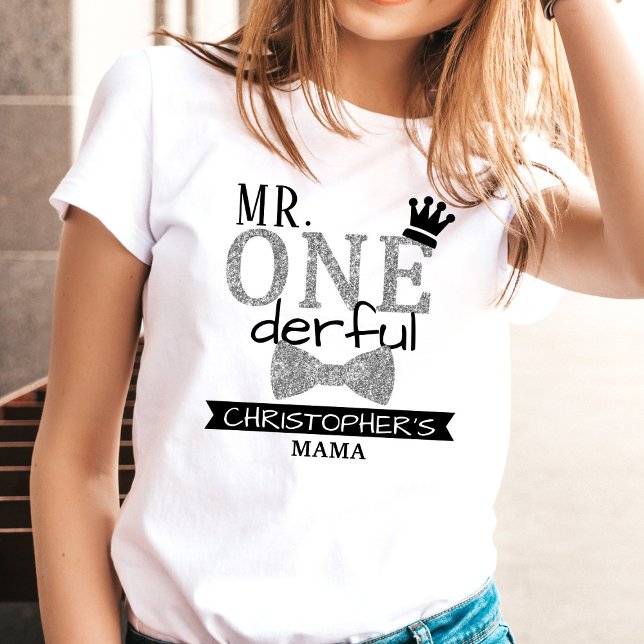Mama Of Mr. ONEderful | Parents 1st Birthday T-Shirt (Creator Uploaded)