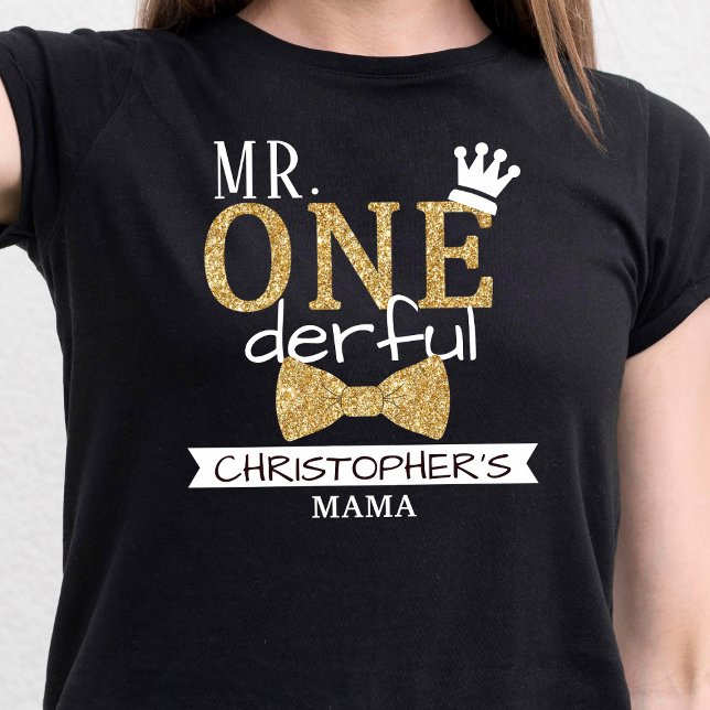 Mama Of Mr. ONEderful | Parents 1st Birthday T-Shirt (Creator Uploaded)
