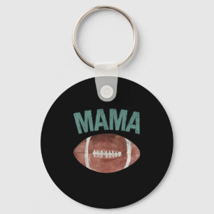 Mama Of The 1 Year Old Football 1st Year Down Birt Key Ring
