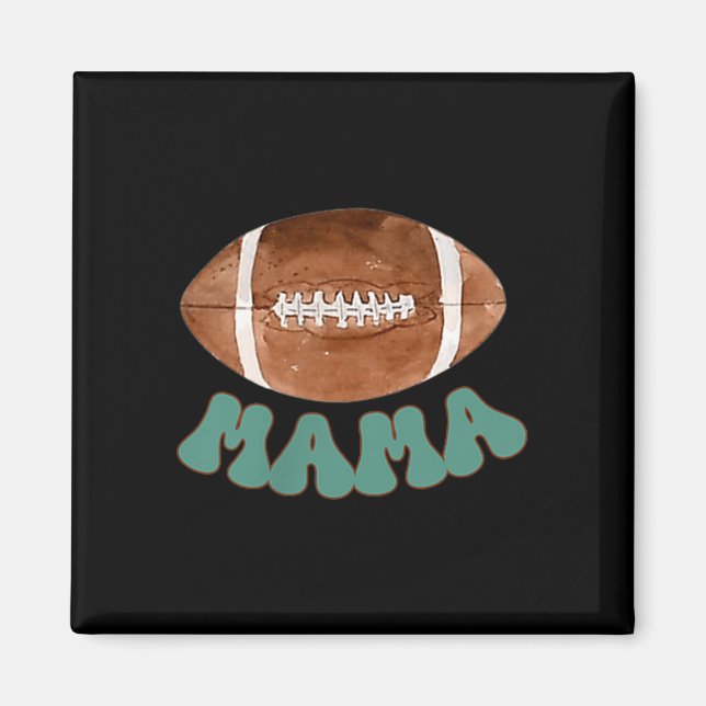 Mama Of The 1 Year Old Football Birthday Boy Famil Magnet (Front)