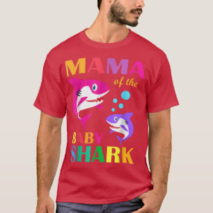 Mama Of The Baby Birthday Shark Mama Shark Mother' T-Shirt